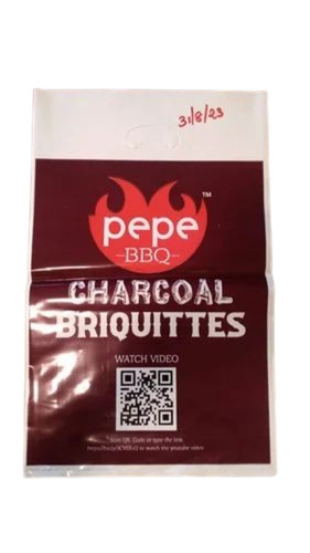 Charcoal Packaging Bags - LDPE Material, 12x14 Inches Size, 75 Micrones Thickness | Industrial Use, 2 Kg Capacity