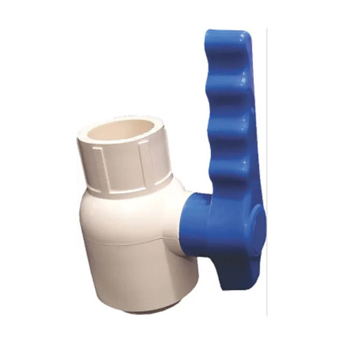 Cpvc Ball Valve - New, High Pressure, Polished Finish | White & Blue Color, Ideal For Pipe Fitting Applications