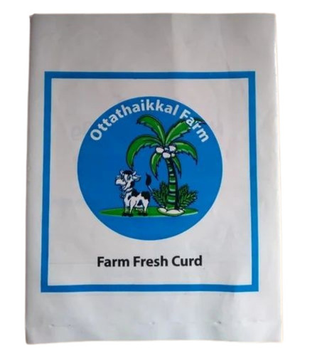 Curd Packaging Pouch - Printed Plastic Material | Durable, Lightweight, Ideal for Freshness Preservation