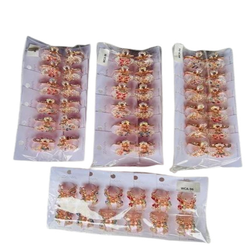 Golden Hair Clutcher - Plastic Material, Multicolor Design | Fancy Accessory for Women and Girls, Perfect for Personal Use