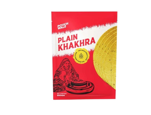Khakhra Packaging Pouch - Plastic Material , Printed Design for Secure and Fresh Preservation of Khakhra Snacks