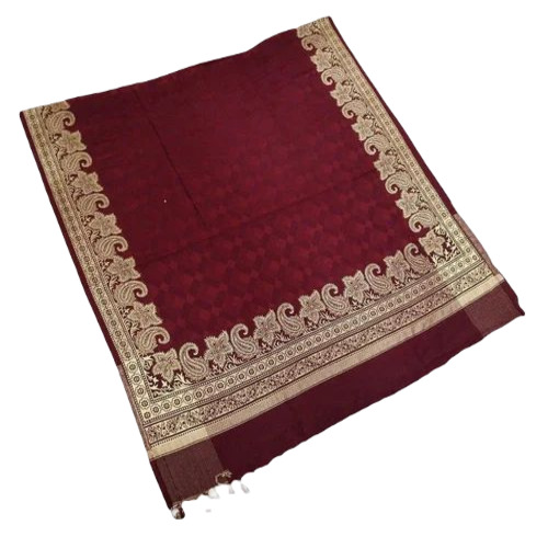 Maroon Kashmiri Shawl - Woolen, 50x100 Inches | Embroidered, Warm and Soft, Casual Winter Wear for Women