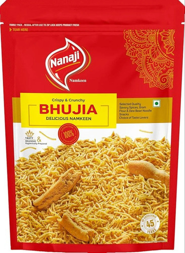 Nanaji Bhujia Namkeen - Food Grade Vegetarian Snack, Salty & Crispy Texture | Delicious, Tasty Indian Bhujia Treat