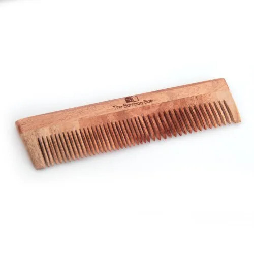 Natural Neem Wooden Comb - 19 Inch, Brown | 100% Natural & Biodegradable, Handcrafted Wide-Toothed Design for Easy Detangling, Dandruff Prevention