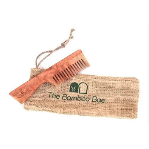 Neem Wooden Comb - 19 Inch Brown | Eco-Friendly, Gentle Detangling, Anti-Bacterial, Promotes Hair Strength and Shine, Reduces Scalp Irritation and Dandruff