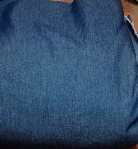 Silky Denim Fabric - Washable, Shrink Resistant | Plain Texture, Available in Various Colors