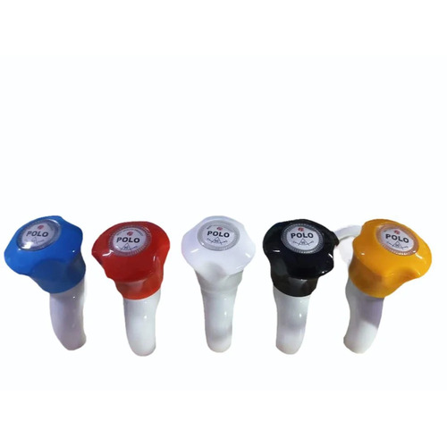 PVC Water Tap - Round, 1/2 Size | Multicolor, Glossy Finish, Wall Mounted, Made of Durable Plastic, Ideal for Water Flow Management