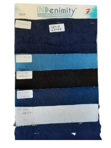 Ready To Stitch Legging Satin Lycra Soft Denim Fabric - Washable, Shrink Resistant | Plain Texture, Versatile for Textile Industry, Available in Various Colors
