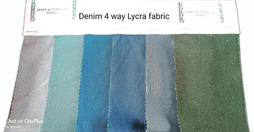 Ready To Stitch Over Dyed Lycra Denim - Washable Shrink Resistant Various Colors Plain Pattern For Textile Industry Usage Soft Texture