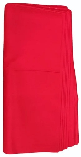 Red Cotton Drill Fabric - Washable, Shrink Resistant | Plain Texture, Ideal for Textile Industry Applications