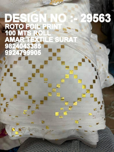 Roto Foil Print Fabric - Color: All In Stock