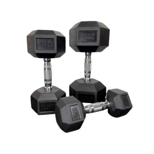 Rubber Hex Dumbbells