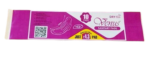 Sanitary Pads Packaging Pouch - Plastic Material, Printed Pattern Design | Ideal for Safe and Hygienic Storage
