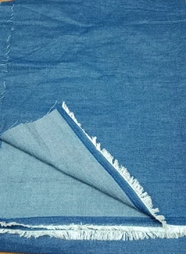 Silky Denim Fabric - Shrink Resistant and Washable, Available in Various Colors with Plain Texture