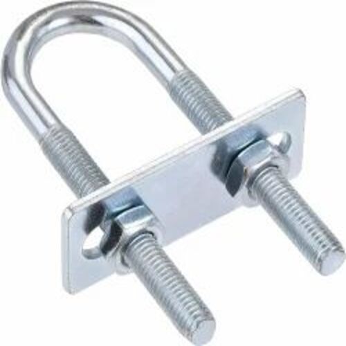 U Bolts - Silver, Customized Size | Rust Proof, Round Head Type, Ideal for Industrial Pipe Fittings