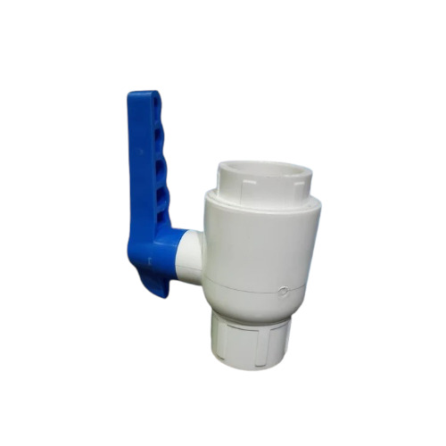 Ball Valve - 2 Inch, High Pressure, Flanged End, CPVC Material, White and Blue Color | Industrial Use, Suitable for High Temperature Water Media