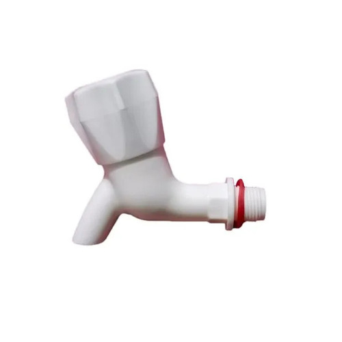 White Plastic Bib Cock