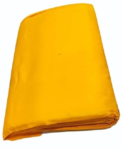 Yellow Drill Cotton Fabric - Washable, Shrink Resistant, Yellow Color, Plain Texture | Ideal for Textile Industry Applications