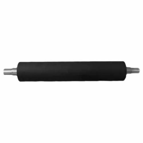 Black Neoprene Rubber Roller - Handle Material: Metal