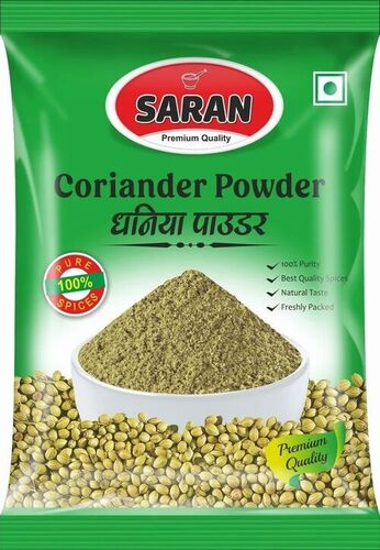 Coriander Powder Packaging Pouch - Plastic Material , Printed Pattern for Enhanced Visual Appeal