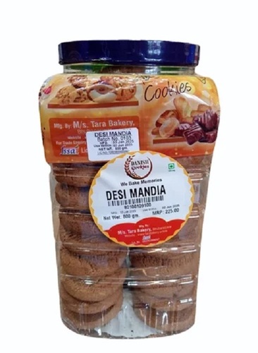Desi Mandia Cookies - Sweet Flavor, Round Shape | Semi-Soft Texture, Vegetarian Biscuit Delight