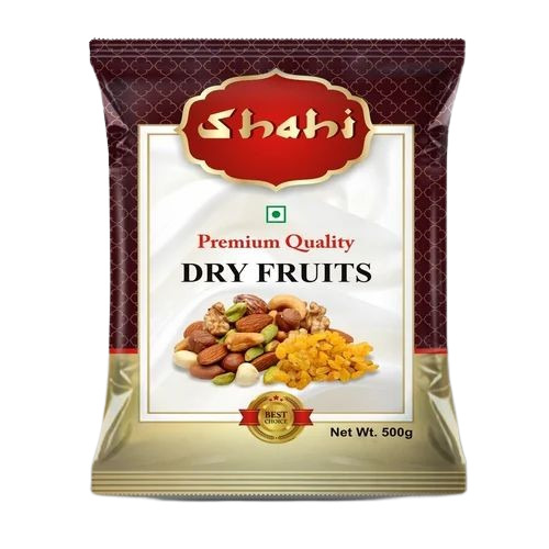 Dry Fruits Packaging Pouch - Plastic, Printed Design | Ideal for Storing and Preserving Dry Fruits, Ensures Freshness and Quality