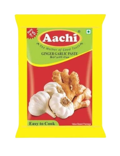 Ginger Garlic Paste Packaging Pouch - Plastic Material , Printed Design for Convenient and Durable Use