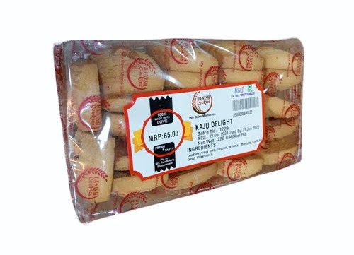 Kaju Delight Cookies - Round, Semi-Soft | Tasty, Delicious, Sweet, Vegetarian, Traditional Indian Cookie Delight