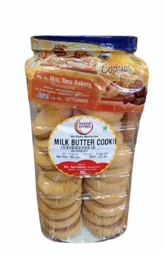 Milk Butter Cookies - Round Shape, Semi-Soft Texture, Sweet Taste | Delicious Vegetarian Treats from India