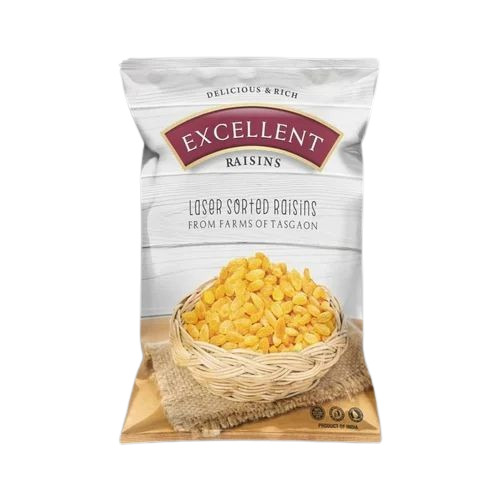 Raisin Packaging Pouches - Plastic Material | Printed Design for Secure and Durable Packaging
