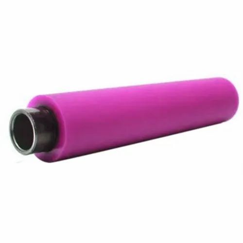 Rubber Grooved Spreader Roll - Color: Pink