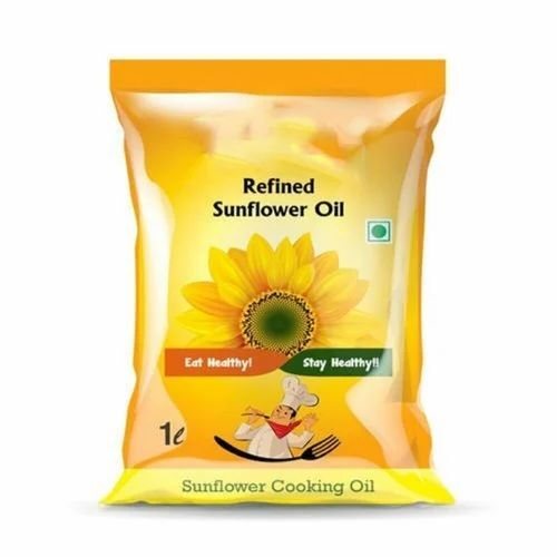 Sunflower Oil Packaging Pouch - Plastic Material | Printed Design for Enhanced Visual Appeal and Quality Durability