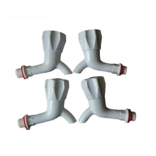 White Plastic Short Body Bib Cock