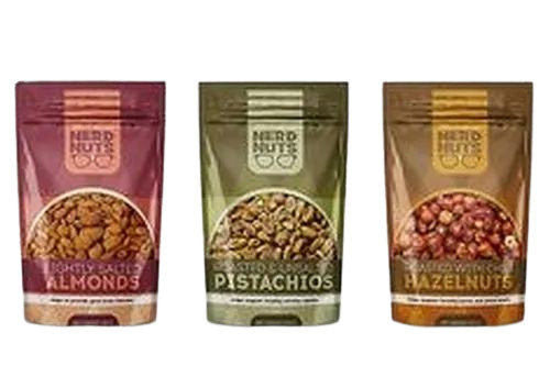 Dry Fruits Packaging Pouches - Plastic Material, Printed Design for Enhanced Branding and Product Visibility