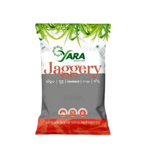 Jaggery Packaging Pouch - Plastic Material, Printed Pattern | Ideal for Secure Storage and Freshness Preservation