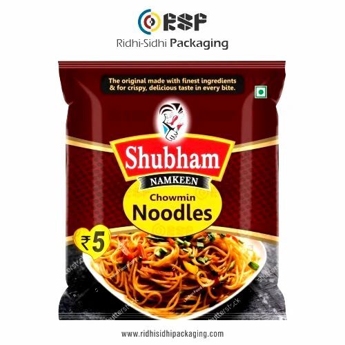Noodles Packaging Pouch - Plastic Material | Printed Design for Enhanced Visibility and Freshness Retention