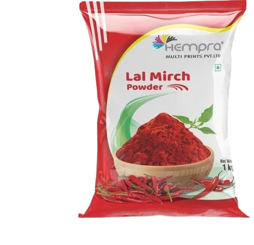 Red Chilli Powder Packaging Pouch - PVC Multi Layer Laminated Pillow Pouch Printed Design for Optimal Freshness and Preservation
