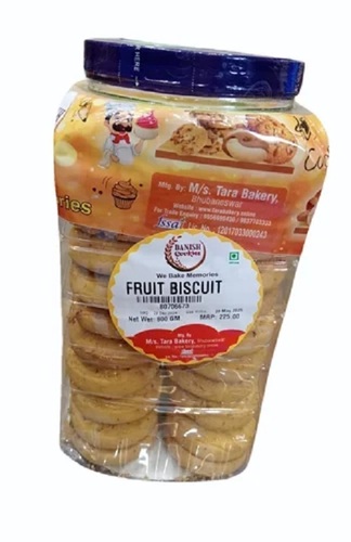 Round Fruit Biscuit - Semi-Soft Texture Round Shape | Vegetarian Sweet Cookie with Delicious Flavor