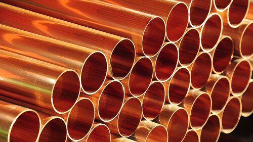 Round Plumbing Copper Pipes - Color: Golden