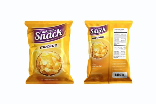 Snacks Packaging Pouch - Printed Plastic Material | Durable Customizable Snack Storage Solution