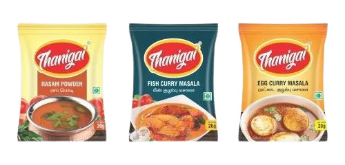 Spices Packaging Pouch - Printed Plastic | Ideal for Spices, Durable Material, Versatile Usage