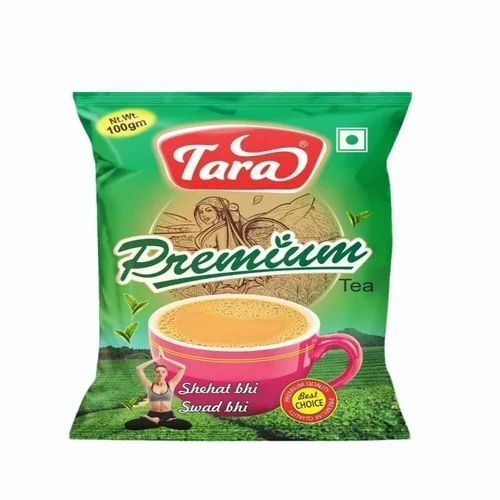 Tea Packaging Pouch - PP Material, 12x18 Inches Size | Standup Pouch with Printed Design, Rotogravure Printing Technique