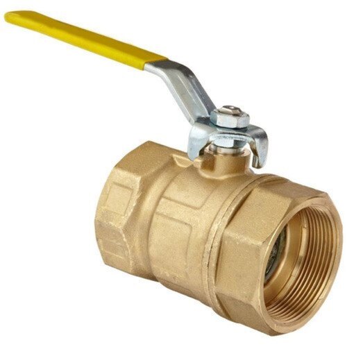 Ball Valve - Alloy, Standard Size, Brass Color, High Pressure | Applications: Plumbing And Industrial Piping Systems, Polished Finish, Media: Water