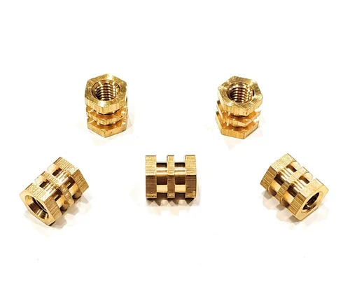 Brass Hex Moulding Insert - Color: Gold