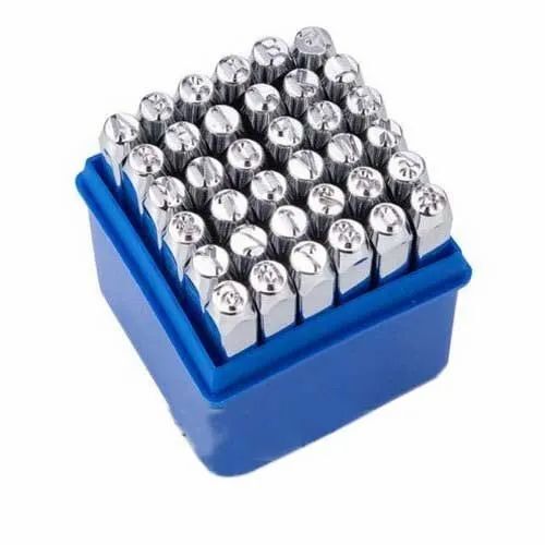 Letter Punch Stamp - High Strength, Corrosion Resistant | Durable Silver Stamp for Commercial Use, Ideal for Punching Stamps on Various Materials