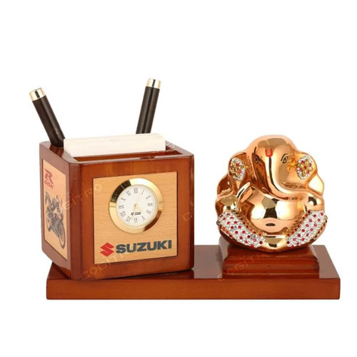 Wooden Pen Stand - Color: Brown