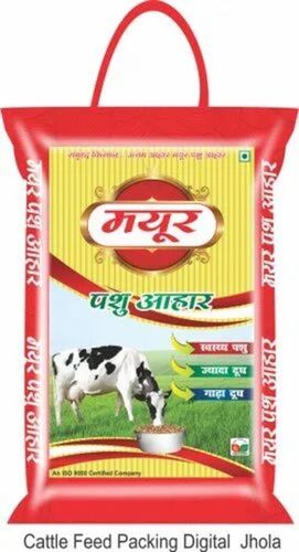 Cattle Feed Packaging Bag - BOPP Material, Printed Design, 5-10 Kg Capacity, Glossy Finish, 50-130 GSM | Multi Color Warranty