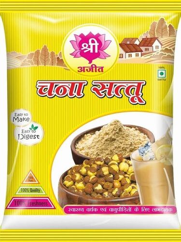 Chana Sattu Packaging Pouch - LDPE, 8*12 Inches Size, Multi Color | Center Sealed Pouch, Glossy Finish, Moisture Proof, Double Layer Lamination