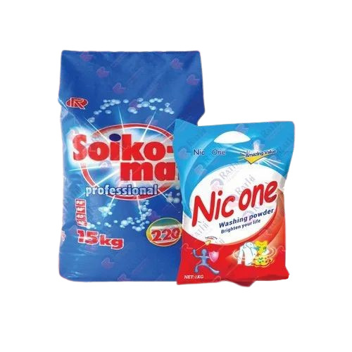 Detergent Powder Packaging Pouch - Plastic Material Printed Pattern for Efficient Detergent Storage and Distribution