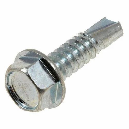 Hexagonal Head Screws - Alloy, 6mm Size, Silver Color | High-Quality Polished Finish for Glass Fitting